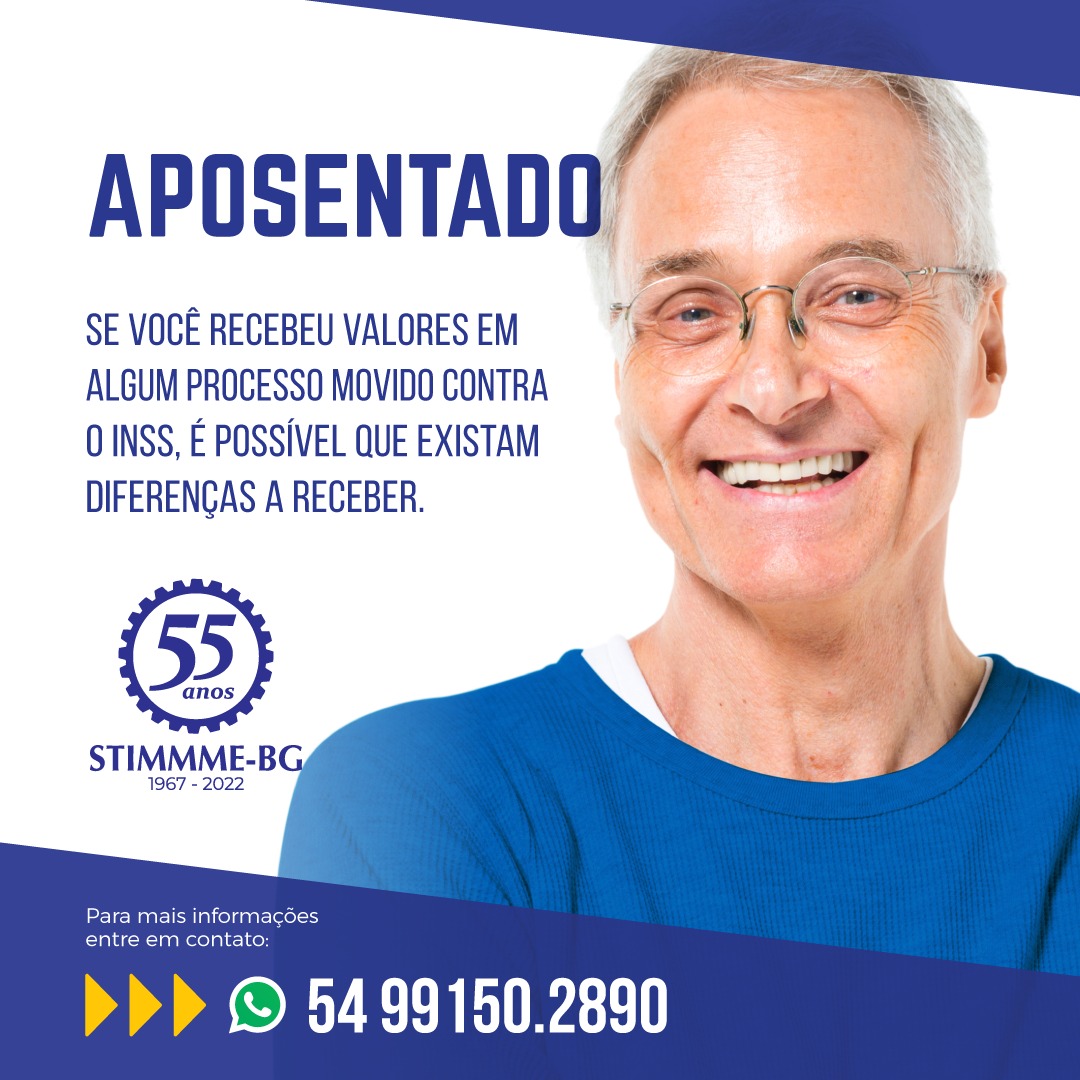No momento, você está visualizando STIMMME-BG orienta aposentados que ganharam processos contra o INSS a procurar atendimento previdenciário